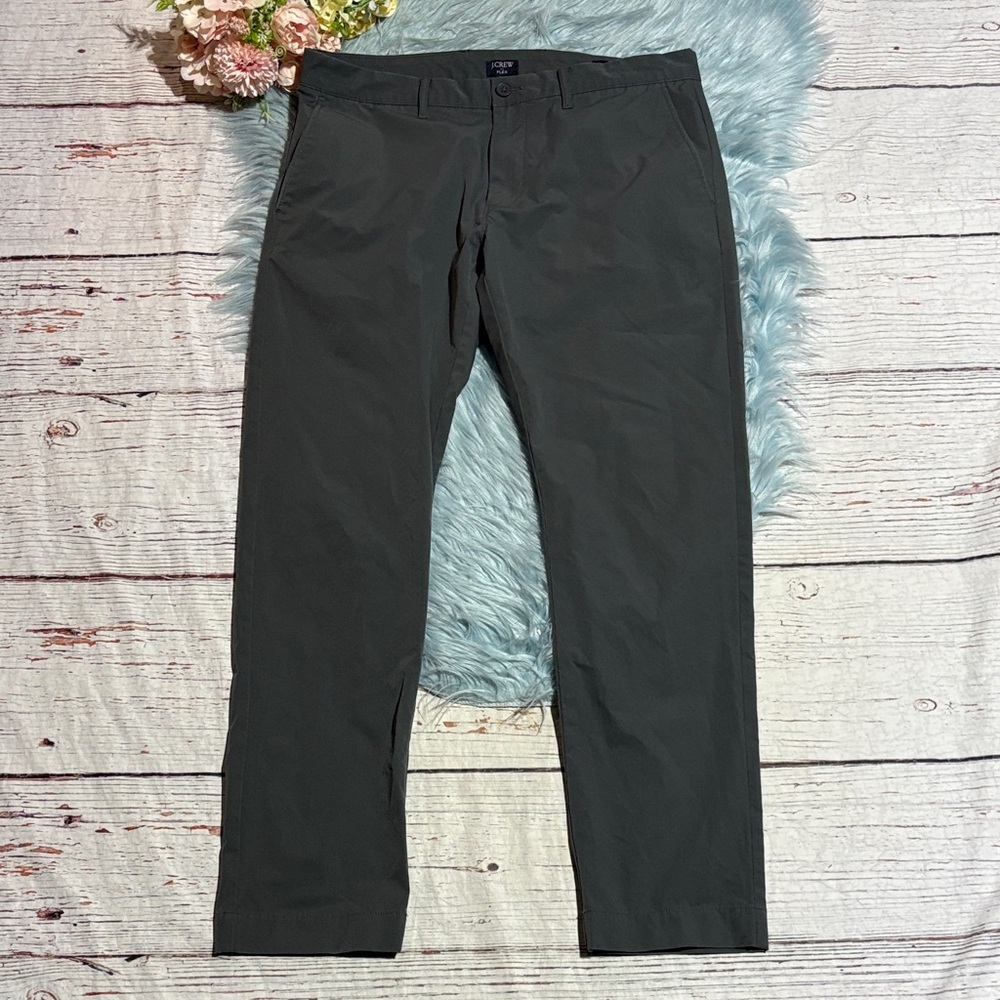 J. Crew Factory Flex Slim-fit Tech Chino Pant Grey Sz 33X30